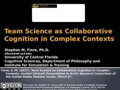 Team Science as Collaborative Cognition in Complex Contexts