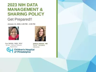 2023 NIH Data Management & Sharing Policy