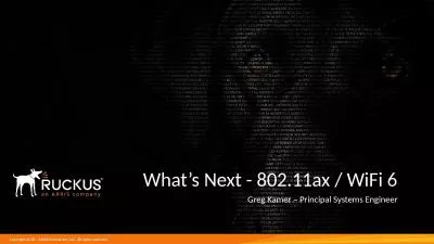 What’s Next  - 802.11ax / WiFi 6