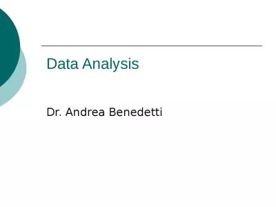 Data Analysis Dr. Andrea Benedetti