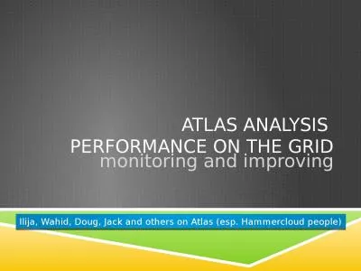 Atlas ANALYSIS  performance on the grid