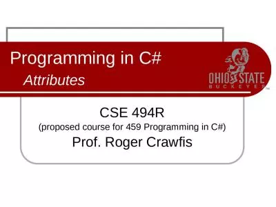 Programming in C# 	 Attributes