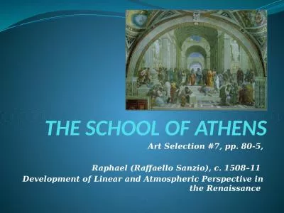 THE SCHOOL OF ATHENS Art Selection #7, pp. 80-5,