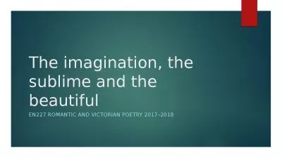 The imagination, the sublime and the beautiful