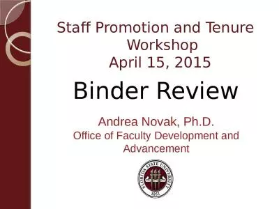 Staff Promotion  and Tenure