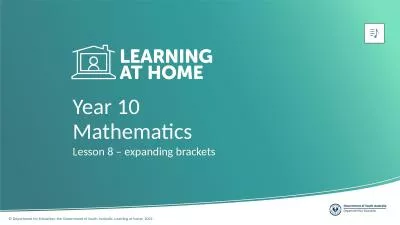 Year 10 Lesson 8 – expanding brackets