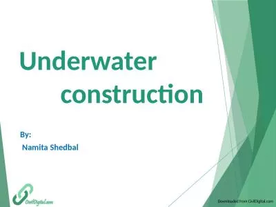 Underwater 						construction