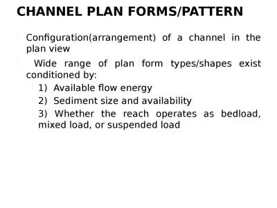 Channel Plan Forms/Pattern