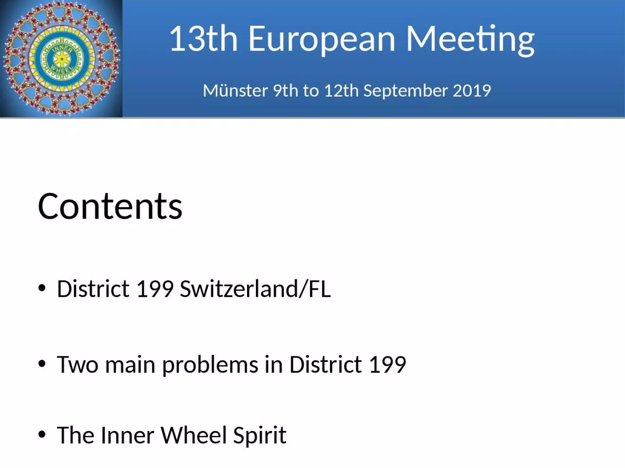 13th European Meeting