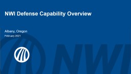 NWI Defense Capability Overview
