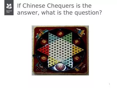 If Chinese Chequers is the answer, what is the question?