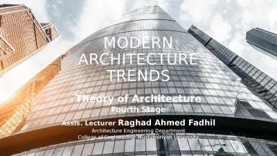 Modern Architecture Trends