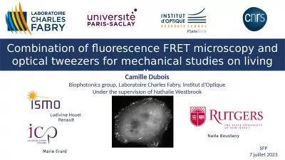 Combination of fluorescence FRET microscopy and optical tweezers for mechanical studies