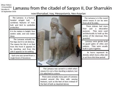 Lamassu  from the citadel of Sargon II,