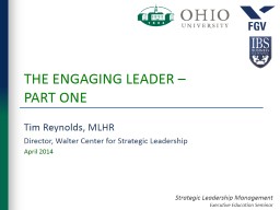 THE ENGAGING LEADER –