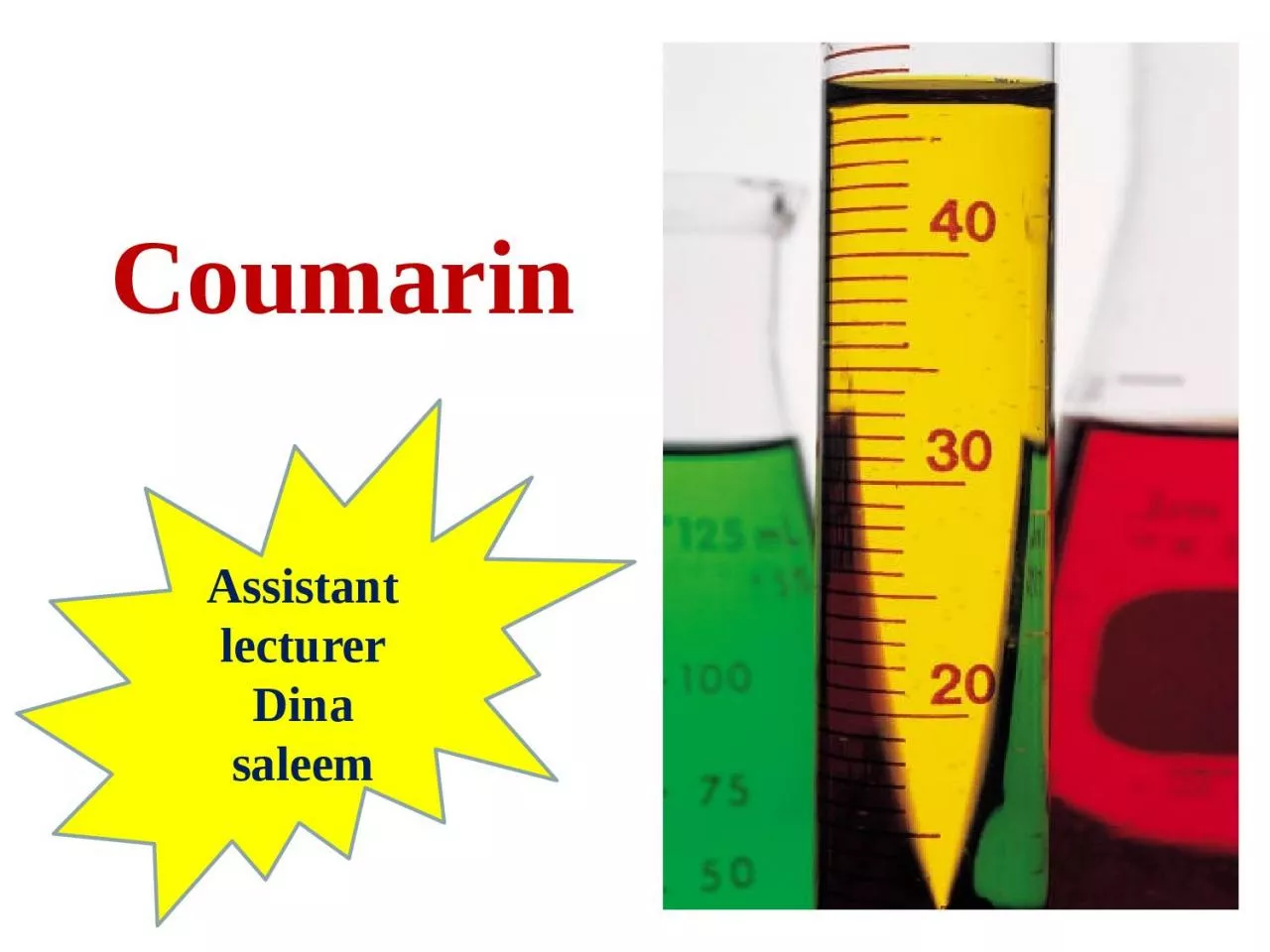 Coumarin Assistant  lecturer