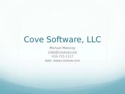 Cove Software, LLC Michael Maloney