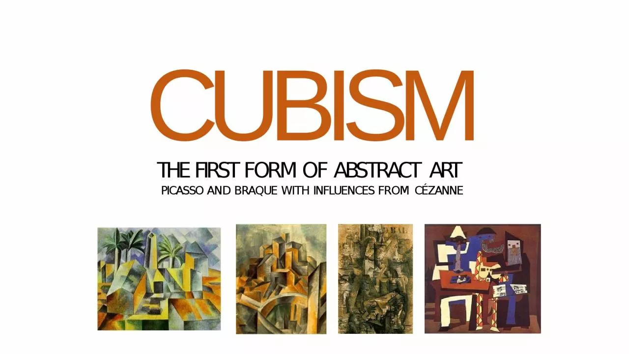 PPT-CUBISM THE FIRST FORM