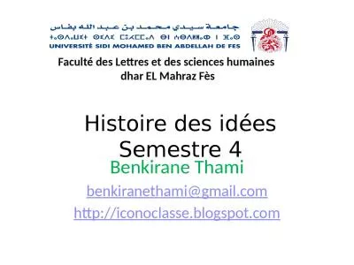 Histoire des idées Semestre 4