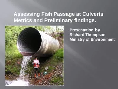 Assessing Fish Passage at Culverts