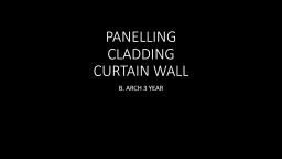 PANELLING CLADDING CURTAIN WALL