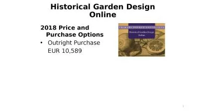 Historical  Garden Design Online