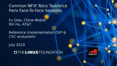 Common NFVI Telco Taskforce