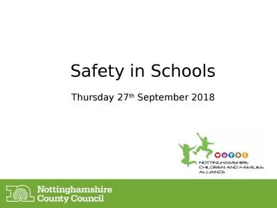 Safety in Schools Thursday 27