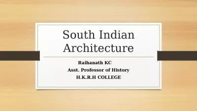 South Indian Architecture