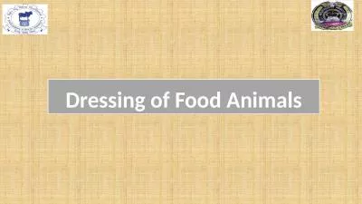 Dressing of Food Animals