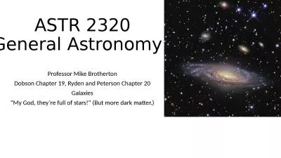 ASTR 2320  General Astronomy II