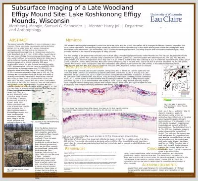 Subsurface Imaging of a Late Woodland Effigy Mound Site: Lake