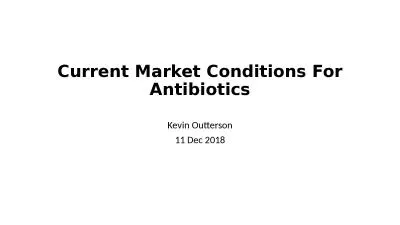 Current Market Conditions For Antibiotics