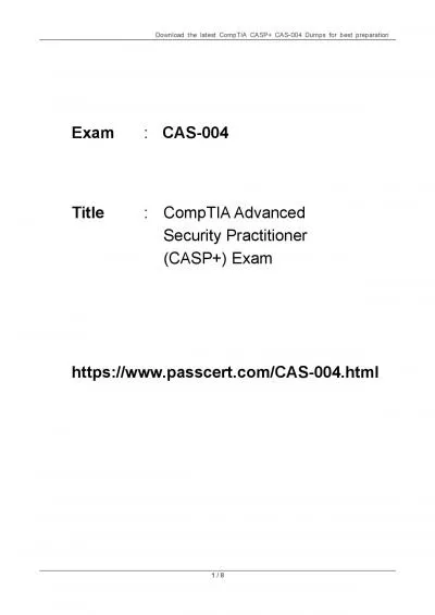 CompTIA CASP+ CAS-004 Certification Dumps 2023