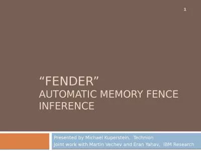 “FENDER” Automatic memory fence inference