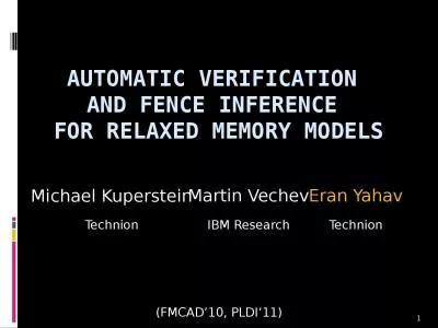 Automatic verification  and fence inference