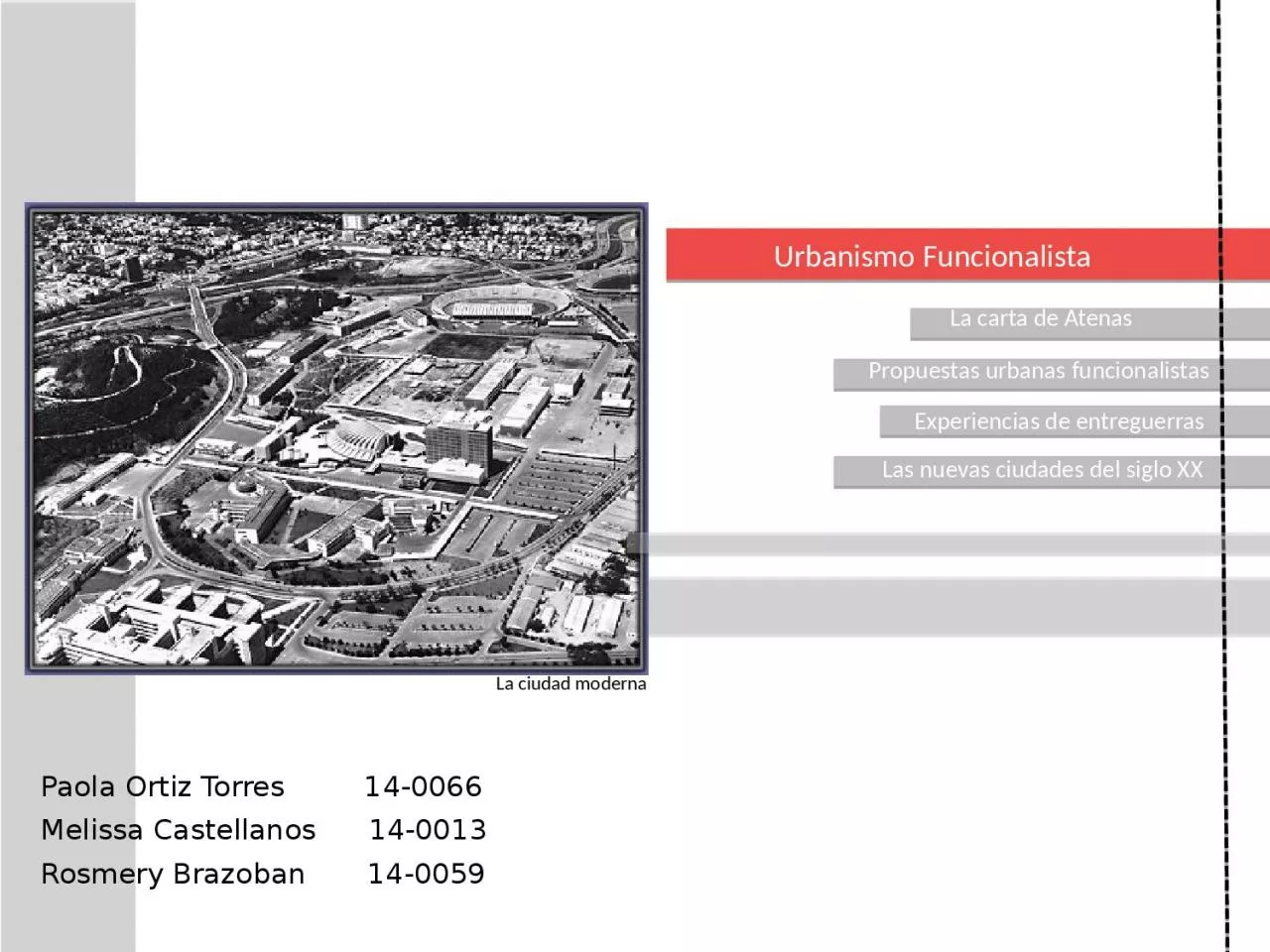 PPT-La ciudad moderna Urbanismo Funcionalista