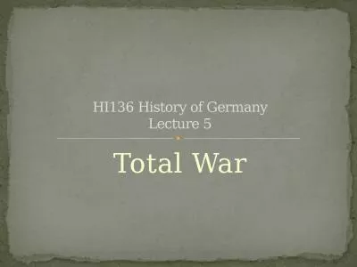 Total War HI136 History of Germany