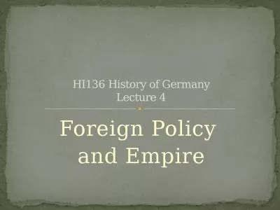 Foreign Policy  and Empire