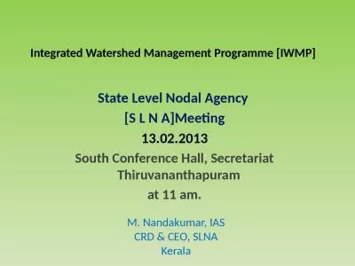 Integrated Watershed Management Programme [IWMP]