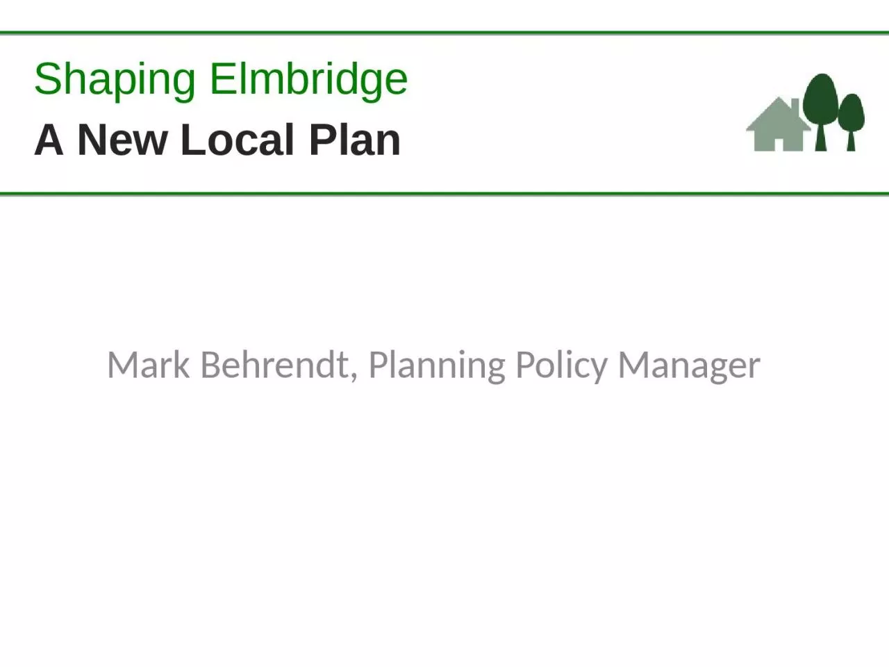 Mark Behrendt, Planning Policy Manager
