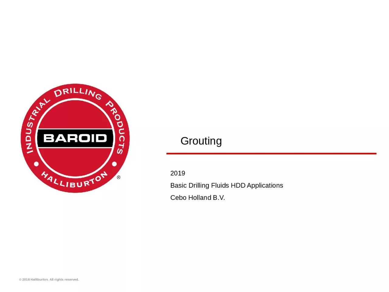 PPT-Grouting 2019 Basic Drilling