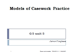 Models of Casework Practice