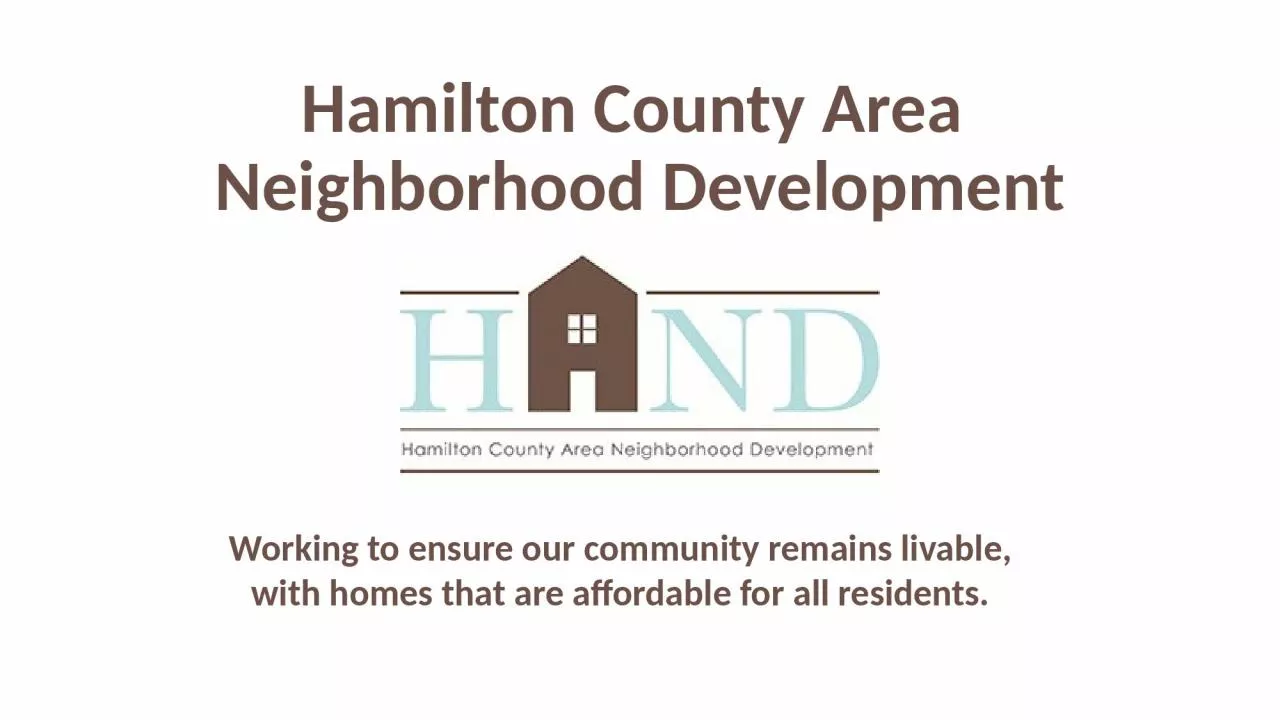 PPT-Hamilton County Area Neighborhood Development