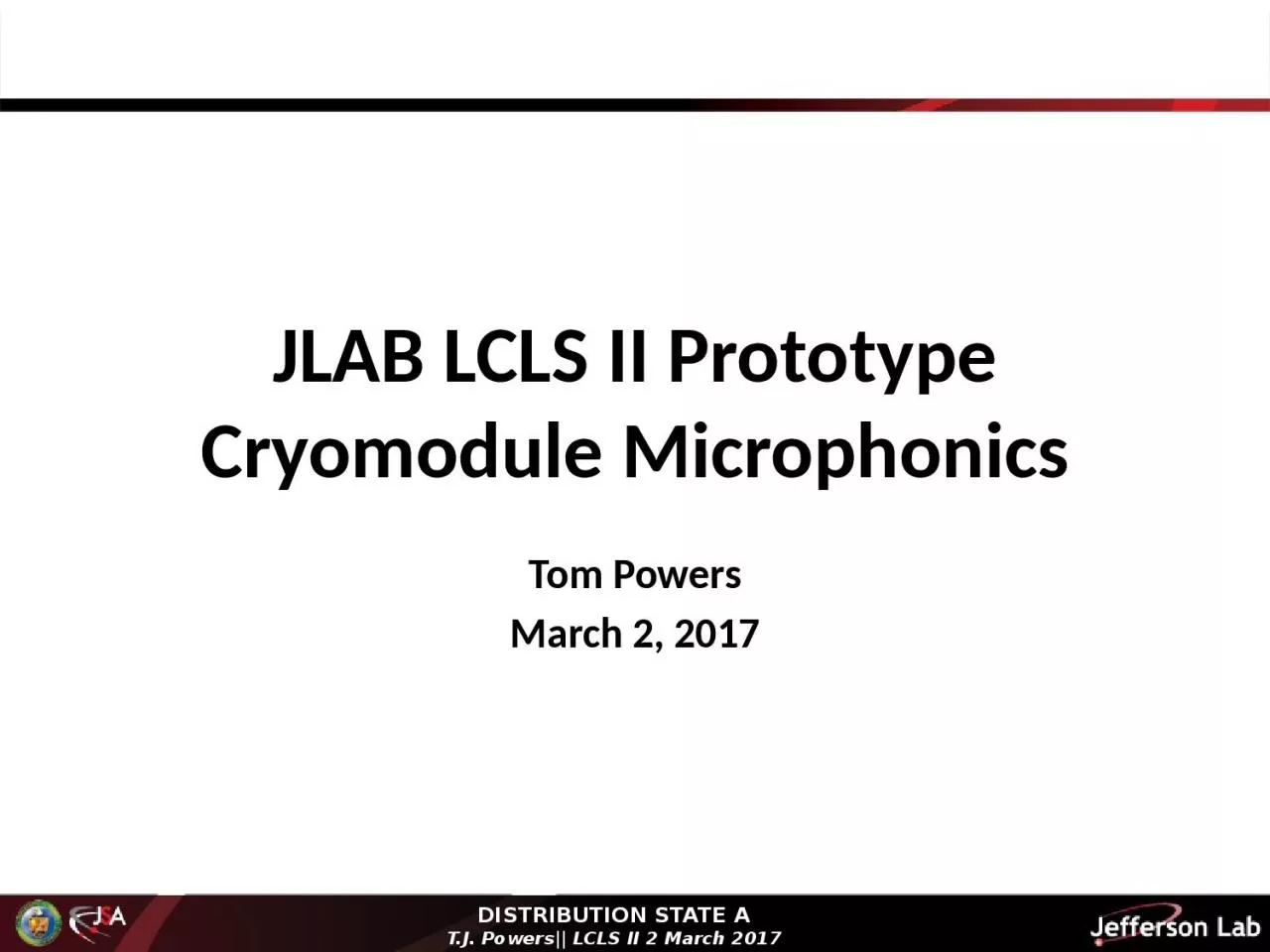 PPT-JLAB LCLS II Prototype Cryomodule Microphonics