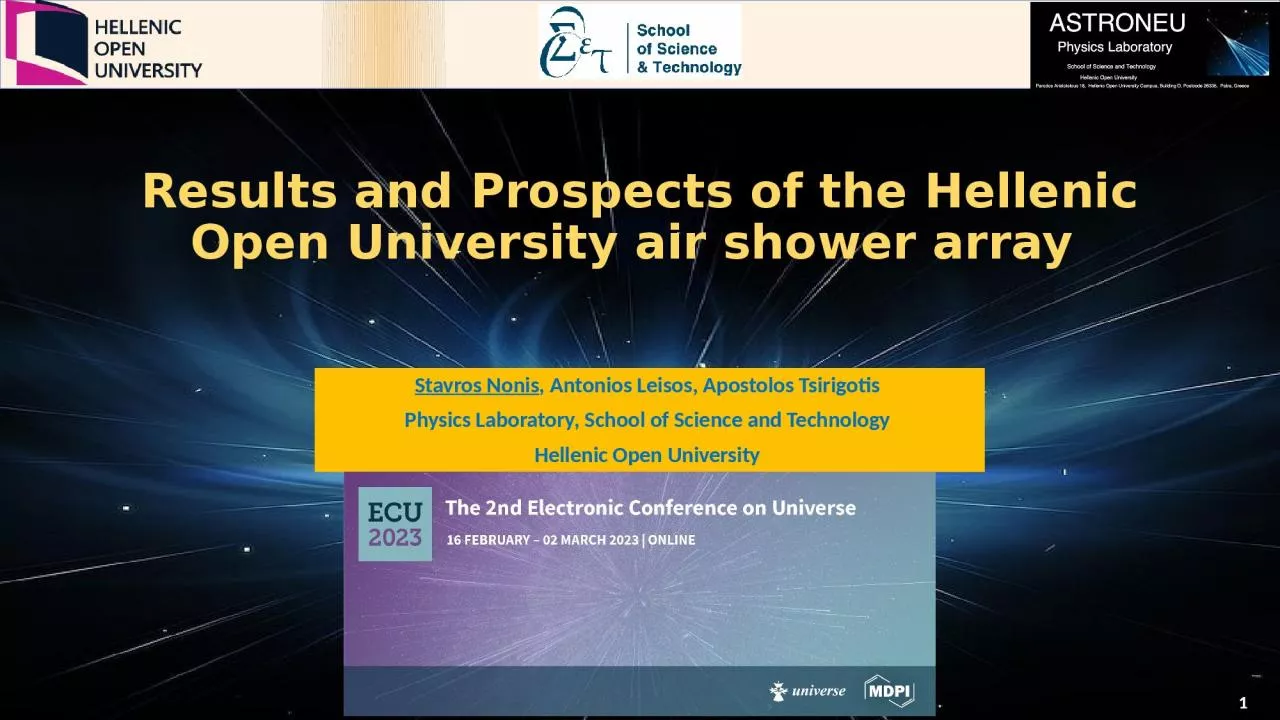 PPT-Results and Prospects of the Hellenic Open University air shower array