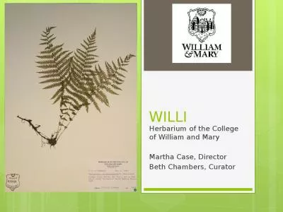 WILLI Herbarium of the College of William and Mary