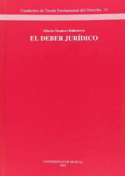 [READ DOWNLOAD] Deber Juridico, El (Spanish Edition)