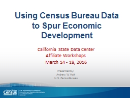 PPT-Using Census Bureau Data to Spur Economic Development