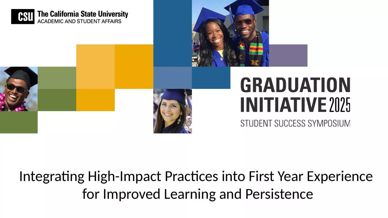 PPT-Integrating High-Impact Practices into First Year Experience